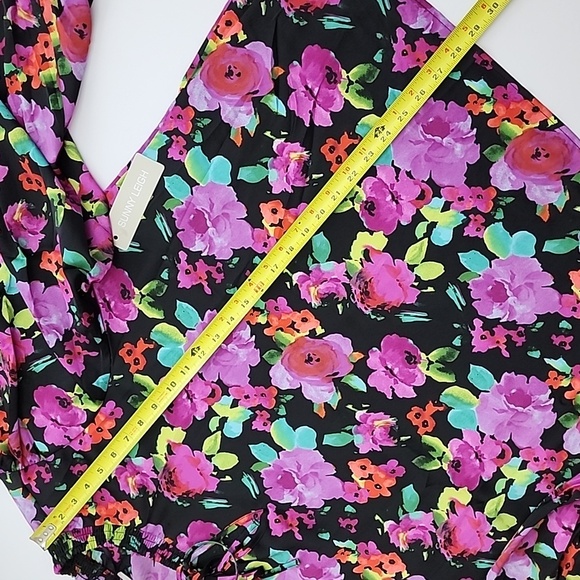 Sunny Leigh Juliet Women's Multi Colour Floral Blouse Print Lightweight Size 3X - Picture 11 of 12